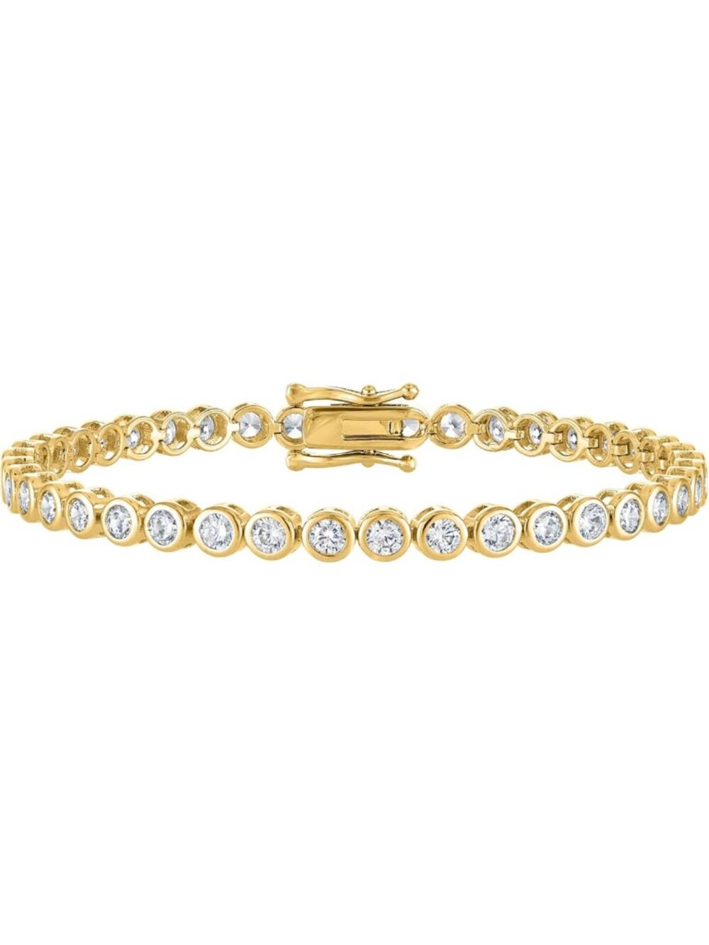 Elegant 3mm CZ Tennis Bracelet for Women - Stunning Plated Design, Sparkling